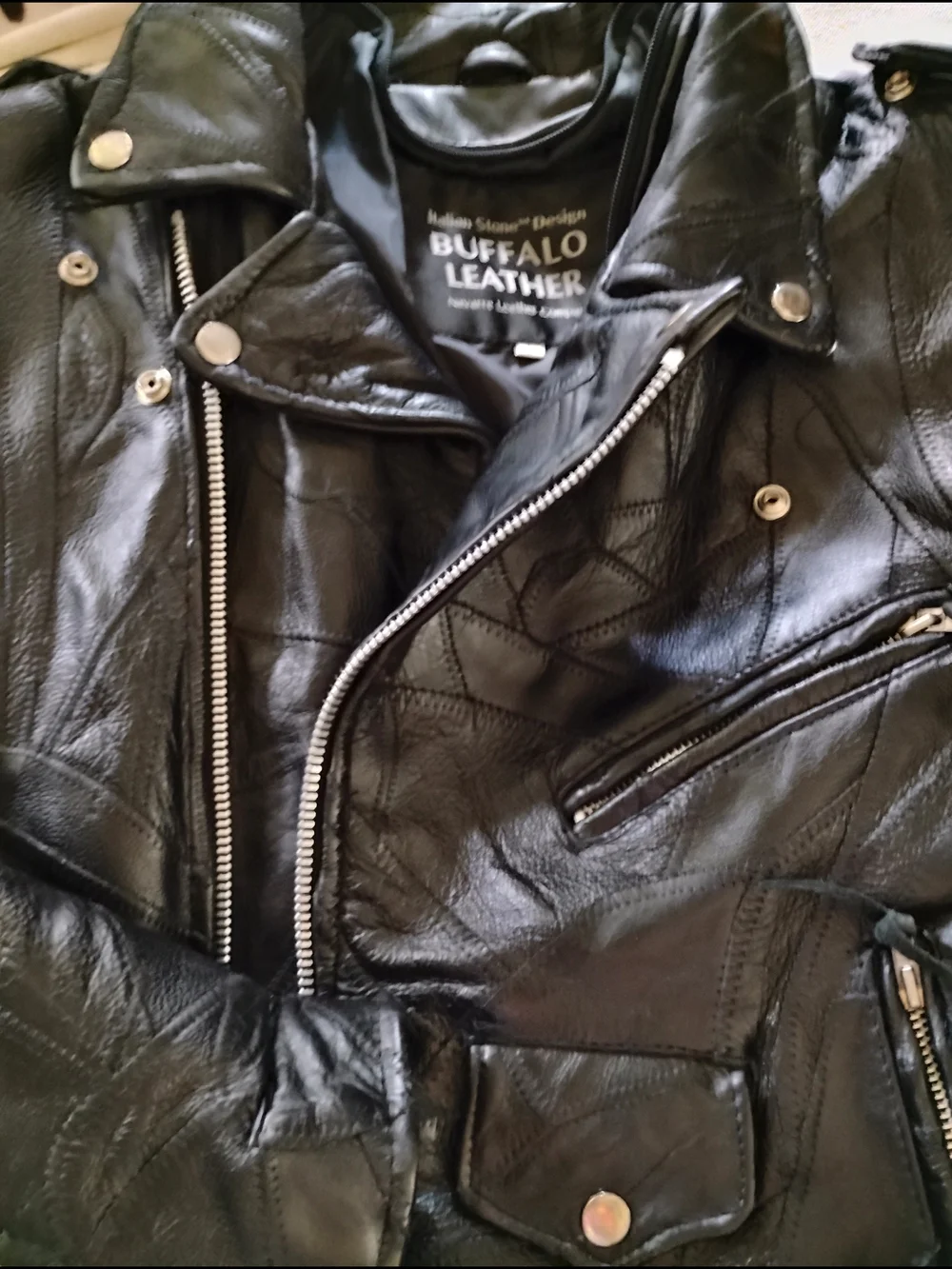 Buffalo Leather Black Men's Biker Jacket